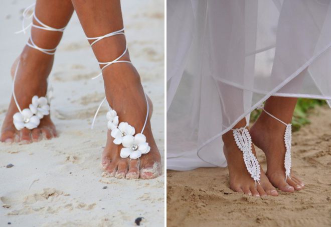 обувь для пляжной свадьбы